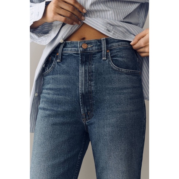 NWT MOTHER Bookie Sneak High-Rise Bootleg Jeans Anthropologie $258 - Size 26 - Picture 3 of 15